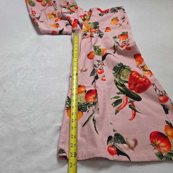 New 2 Maeve Anthropologie garden vegetable high-rise printed crop wide-leg pants - Picture 8 of 11